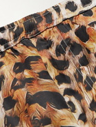 Endless Joy - Leopard-Print Silk-Satin Shorts - Animal print
