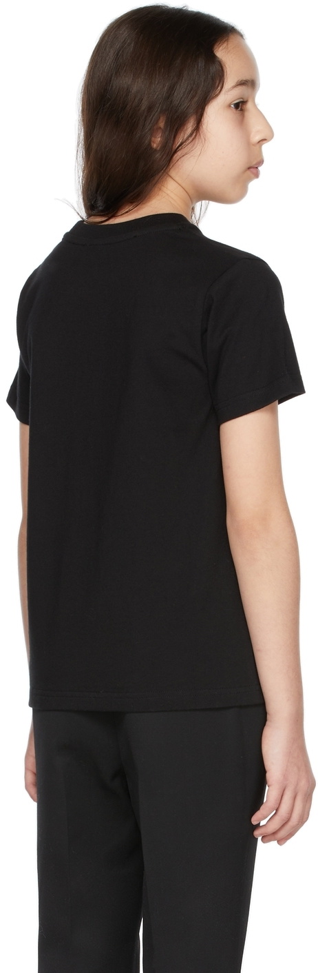 KIMHĒKIM Kids Black Logo Rose T-Shirt