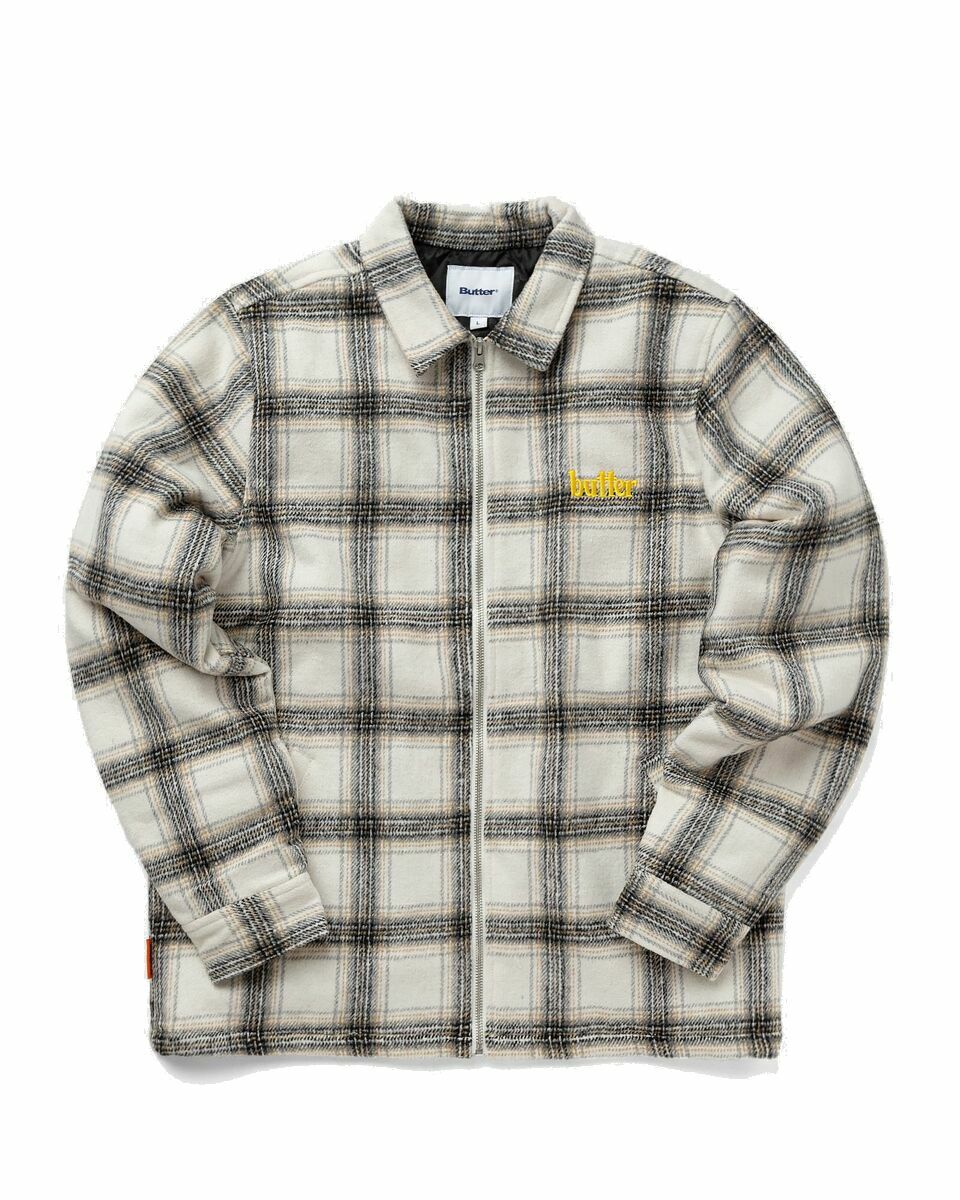 Photo: Butter Goods Plaid Flannel Insulated Overshirt Brown/Beige - Mens - Overshirts