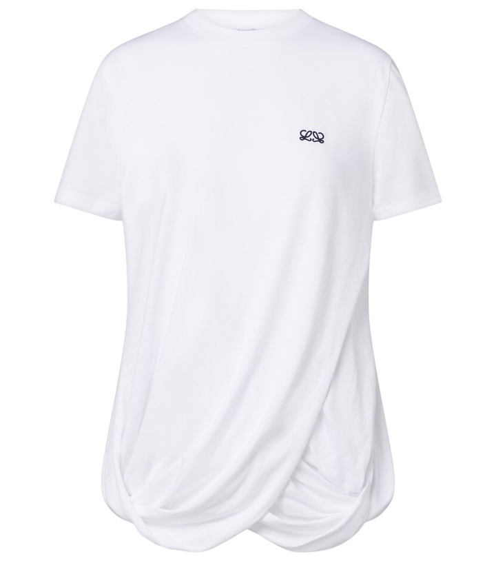 Photo: Loewe Double L draped cotton T-shirt