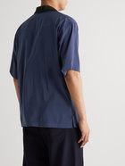 GENERAL ADMISSION - Camp-Collar Two-Tone Woven Shirt - Blue