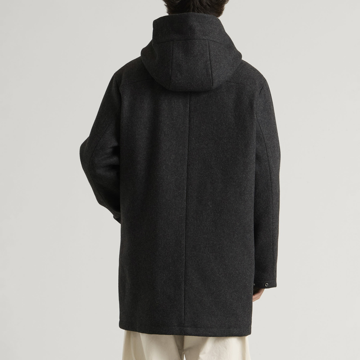 A.P.C. Men's Benoit Parka Jacket in Heathered Anthracite