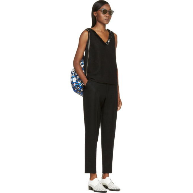 Mother of Pearl Black Wool Crepe Wynn Tank Top