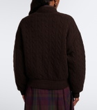 Polo Ralph Lauren Cable-knit wool and cashmere bomber jacket