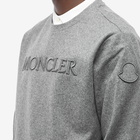 Moncler Men's Embroidered Logo Sweater in Grey