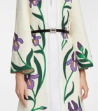 Roger Vivier Flower Strass satin belt