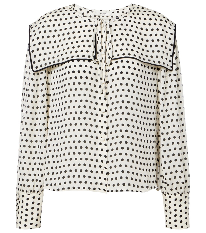 Photo: Frame Fleet polka-dot silk blouse