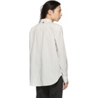 rag and bone White and Navy Stripe Levine Shirt