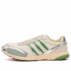 Adidas Adizero Adios OG Sneaker in Cream White/Preloved Green/Dark Brown