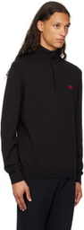 Hugo Black Half-Zip Sweater