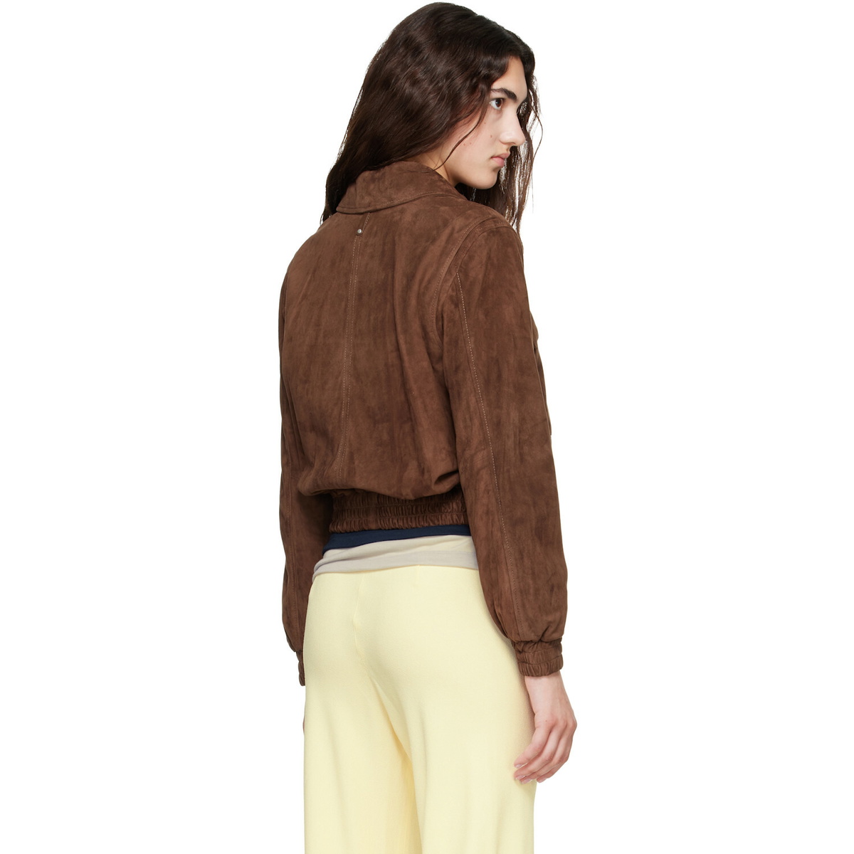 MACKAGE Brown Senka-SU Patch Pocket Suede Jacket