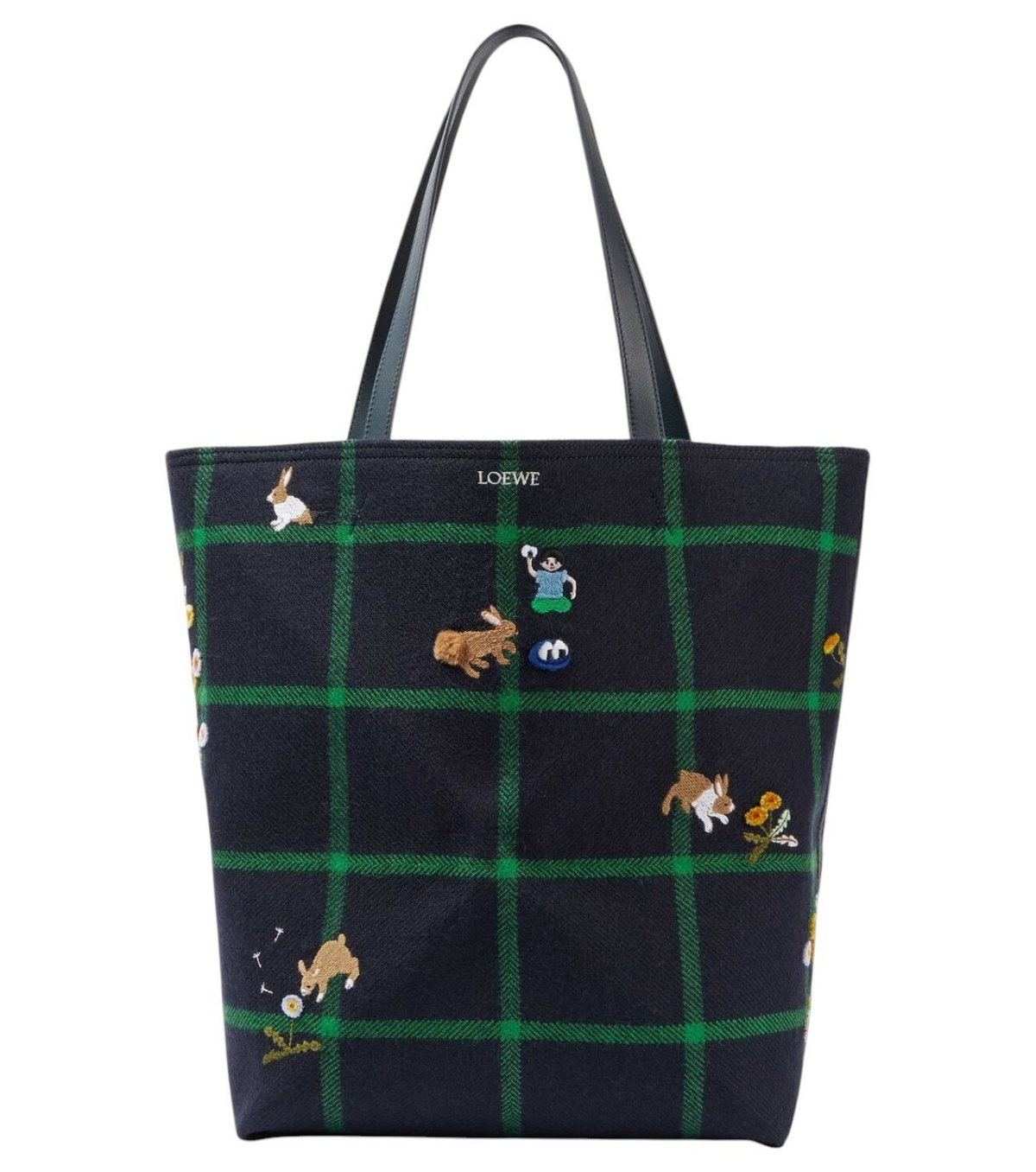 Loewe Bunny XL Puzzle Fold canvas tote bag Loewe