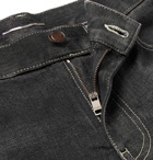 Saint Laurent - Skinny-Fit 16cm Hem Washed-Denim Jeans - Men - Black