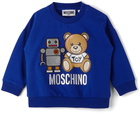 Moschino Baby Blue Robot Teddy Bear Sweatshirt