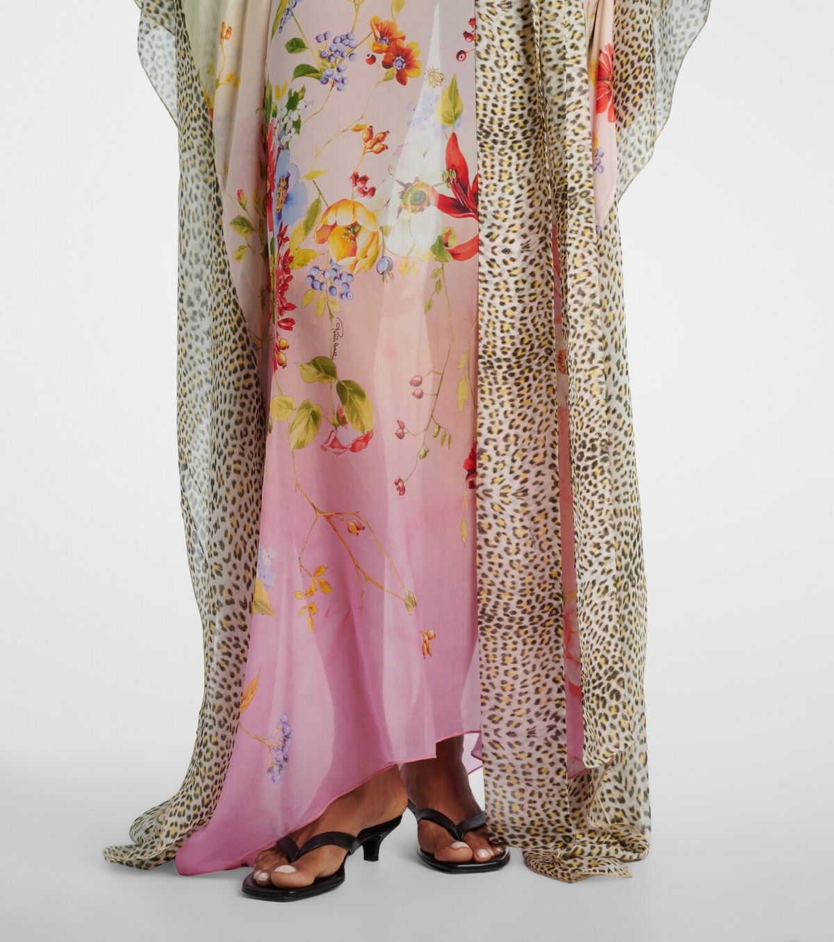 Roberto Cavalli Printed silk kaftan