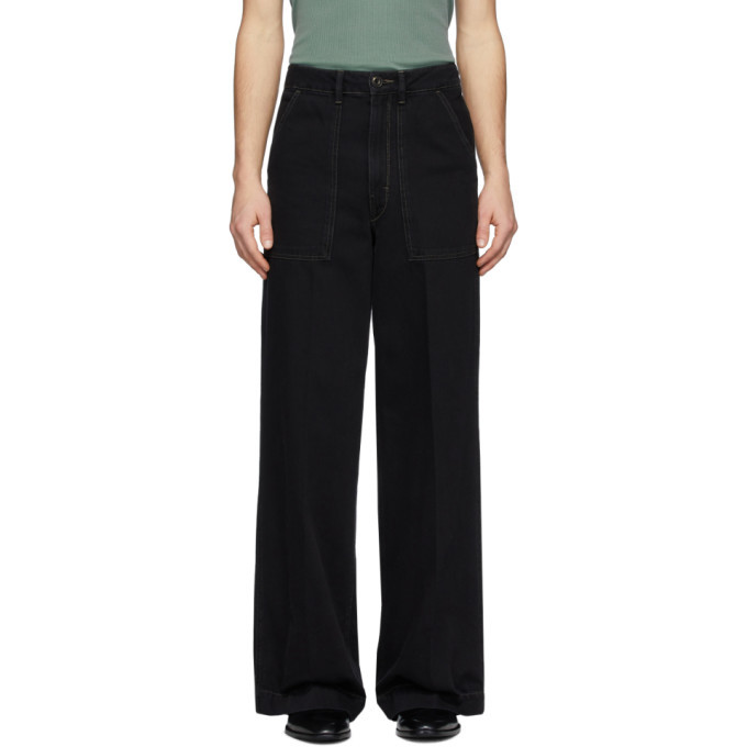 Lemaire Black Wide-Leg Jeans Lemaire