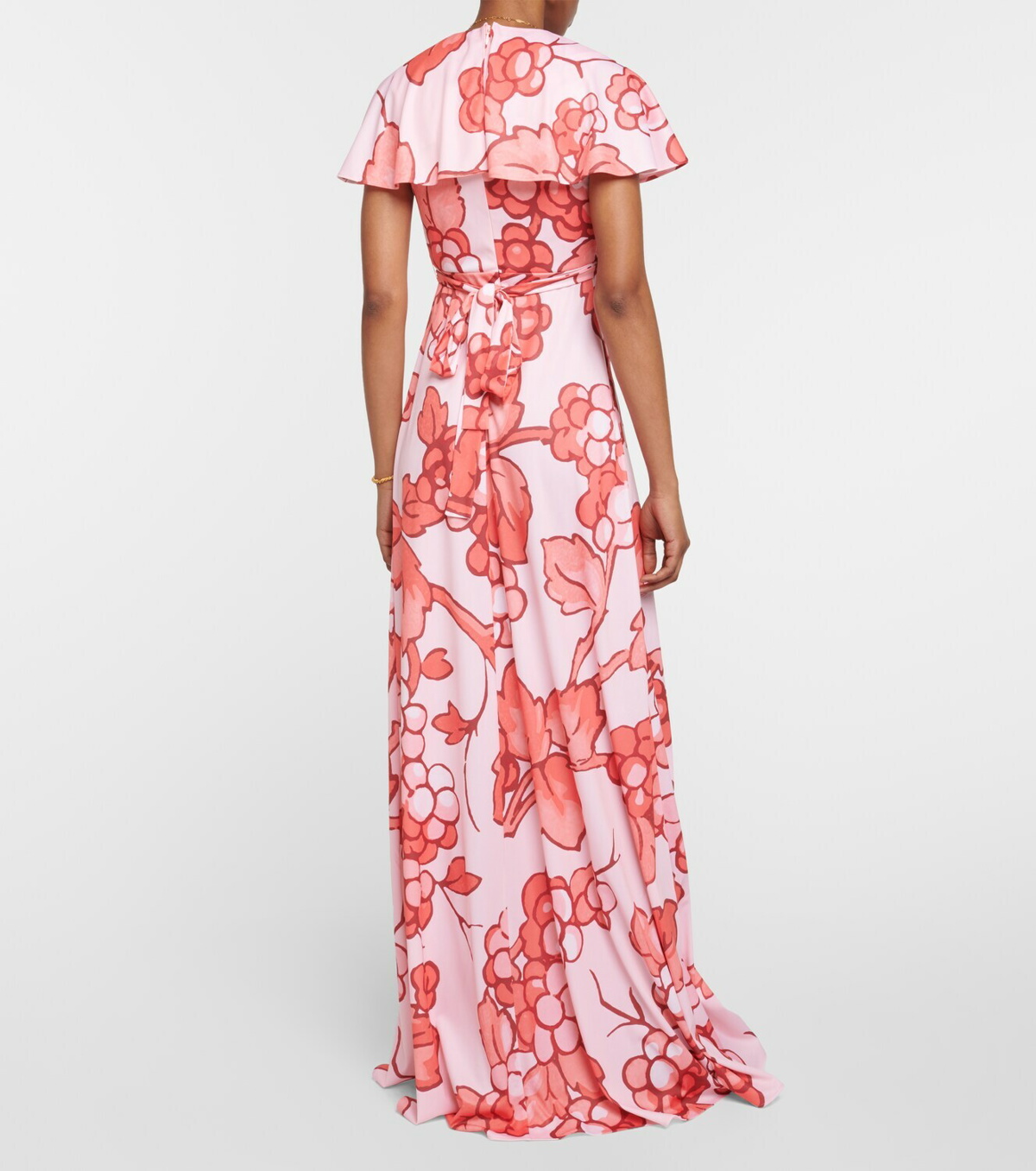 ETRO floral flared maxi-dress - White