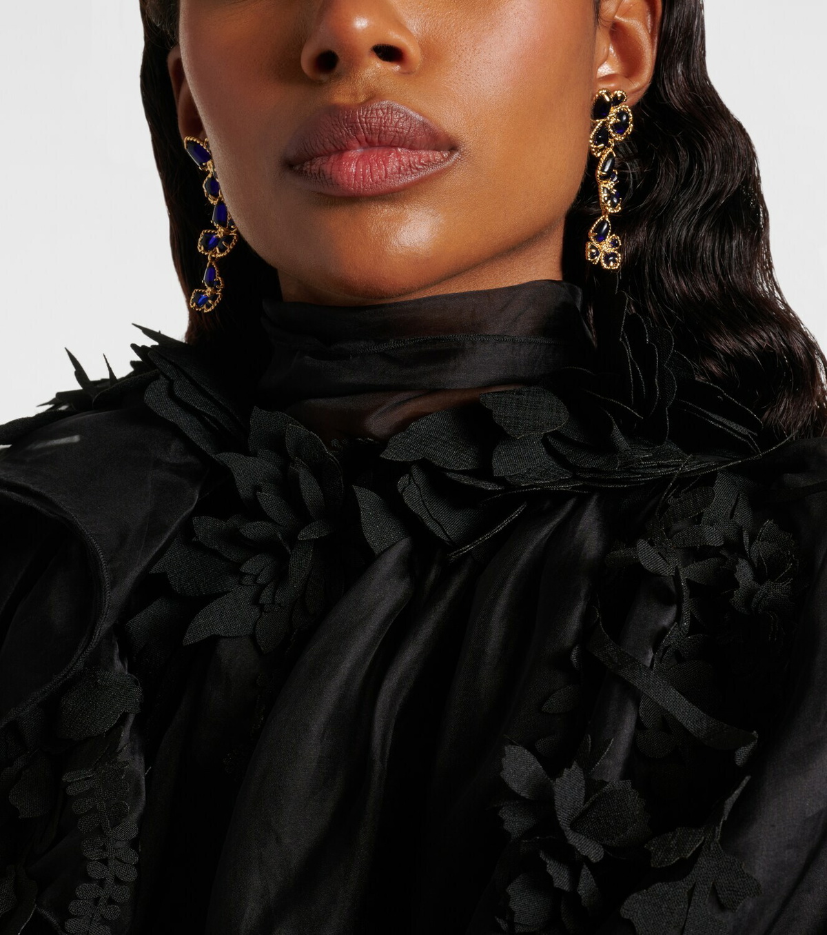 Zimmermann Bloom Large embellished drop earrings