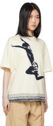 Jil Sander Off-White Printed Graphic T-Shirt