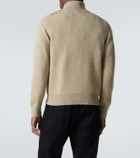 Burberry Burberry Check wool and cashmere half-zip sweater