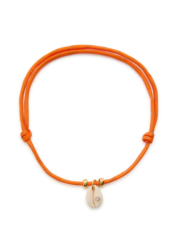 Photo: Eliou Cabo Shell Cord Necklace - Orange - One Size