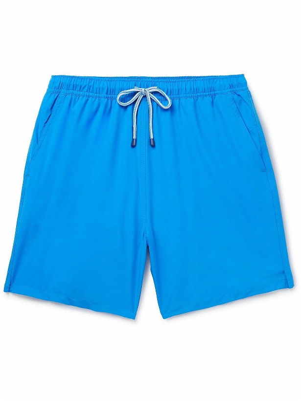 Photo: Peter Millar - Sport Fishing Magic Print Mid-Length Swim Shorts - Blue