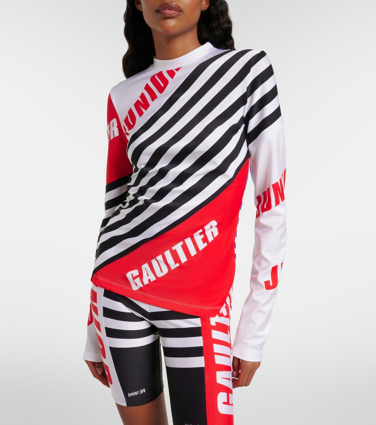 Jean Paul Gaultier Logo striped jersey T-shirt