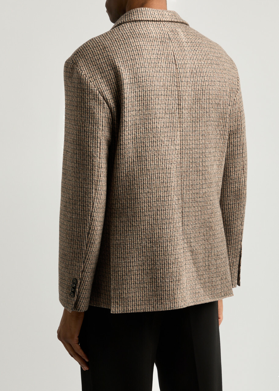 Officine Générale Michel Woven Wool Blazer Brown Officine Generale