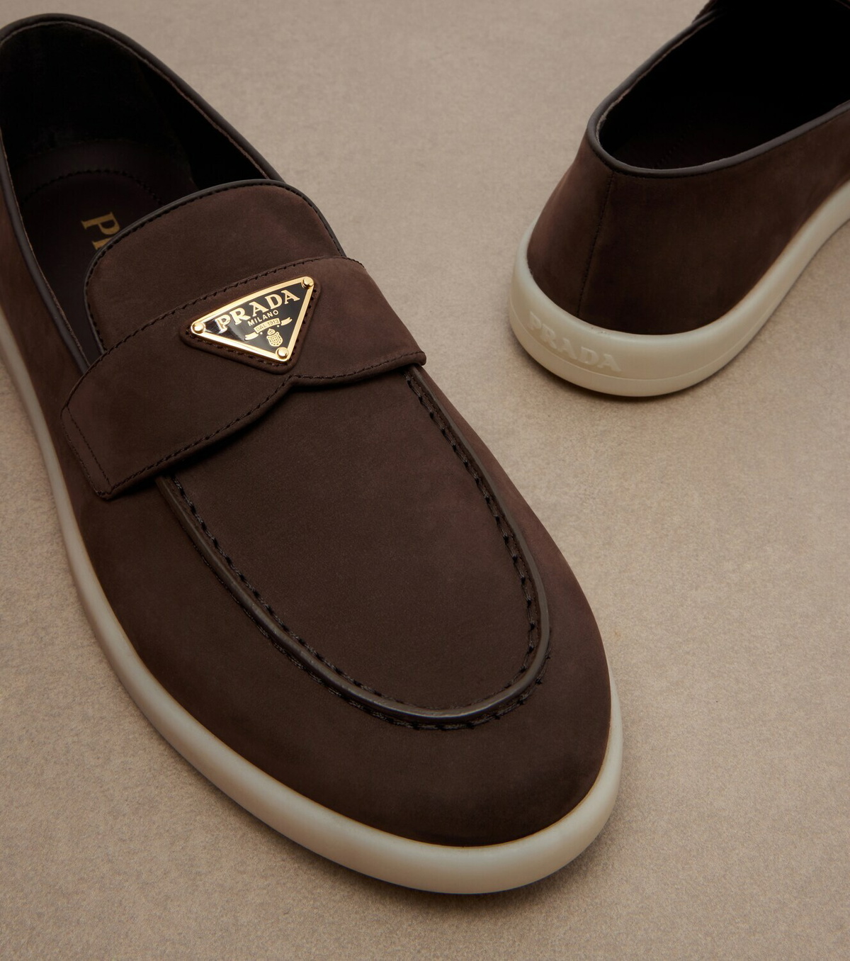 Prada Suede penny loafers