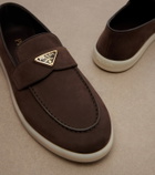 Prada Suede penny loafers