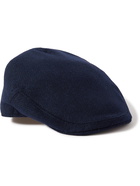 Anderson & Sheppard - Herringbone Wool-Tweed Flat Cap - Blue