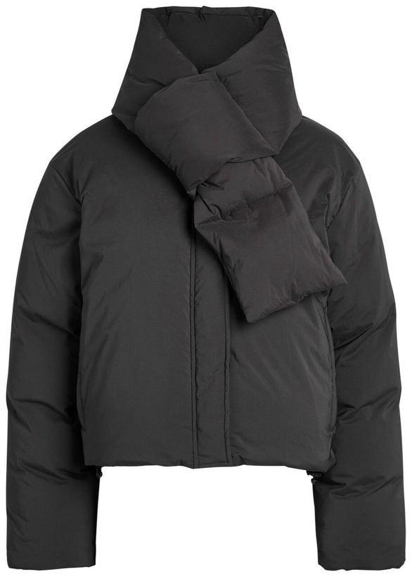 Photo: Alexander Wang Logo-embroidered Quilted Shell Jacket Black