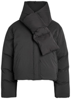 Alexander Wang Logo-embroidered Quilted Shell Jacket Black