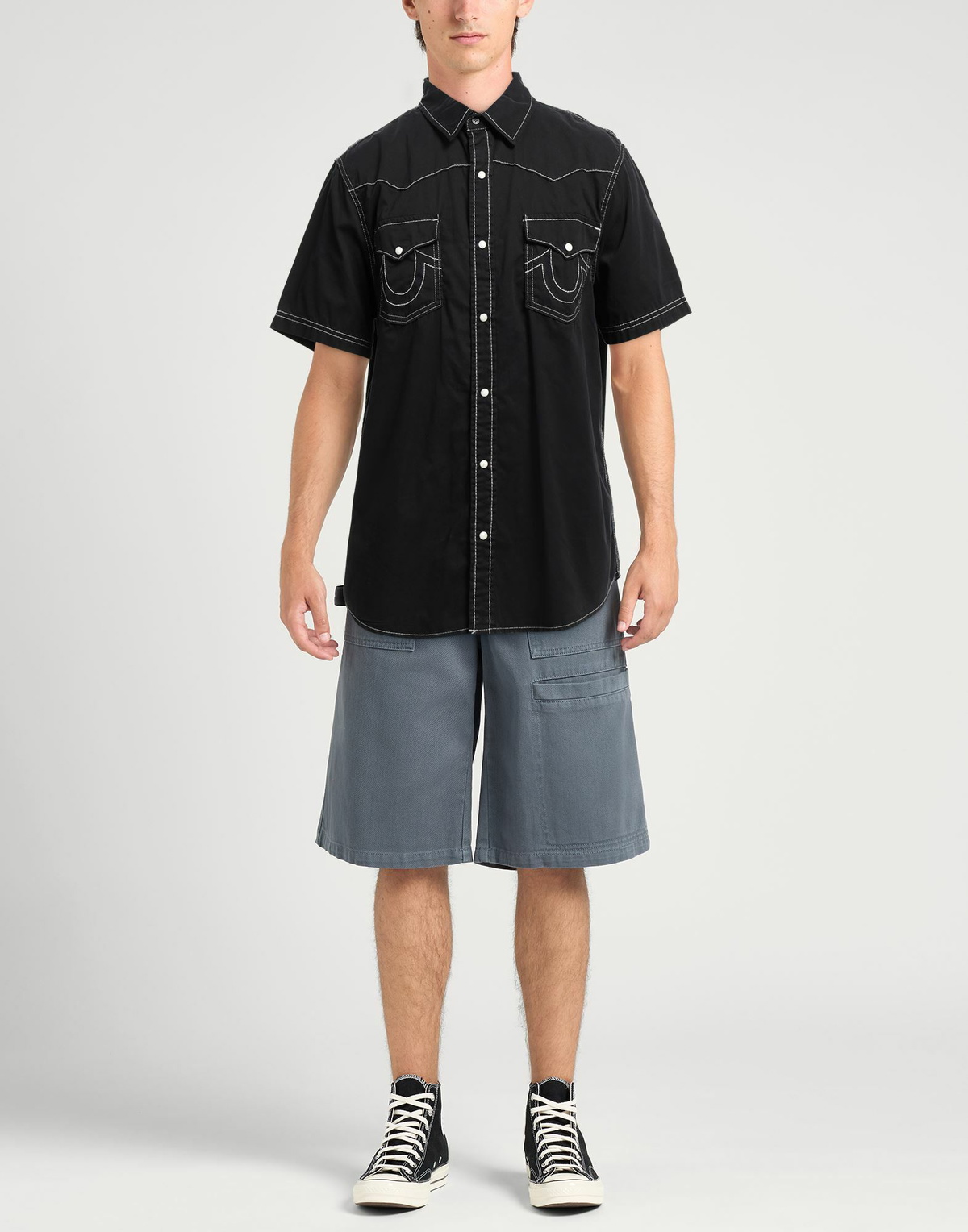 True Religion Mens Shirt in Black