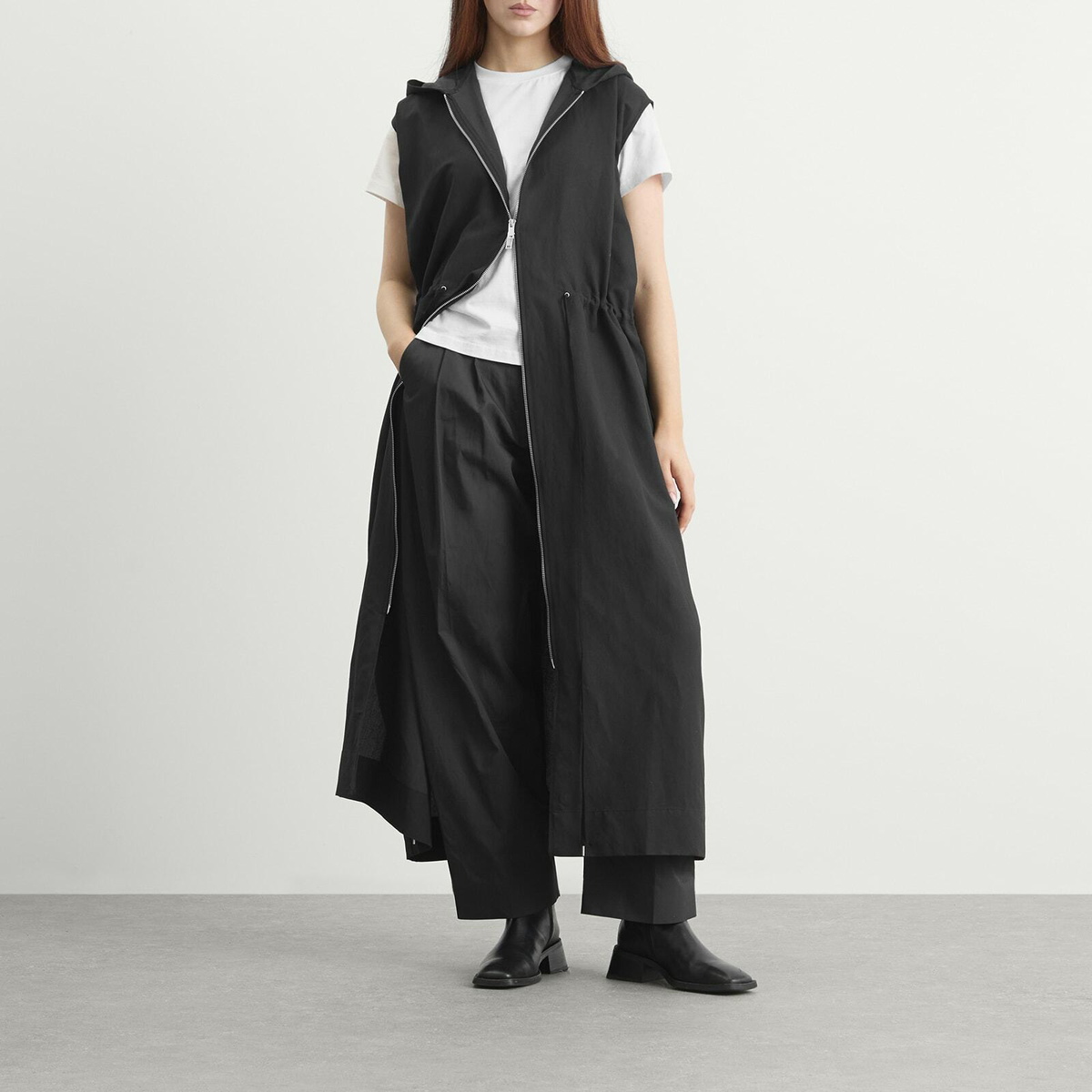 Studio Nicholson Women's Hooded Dress in Black Grape