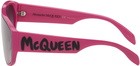 Alexander McQueen Pink Graffiti Shield Sunglasses