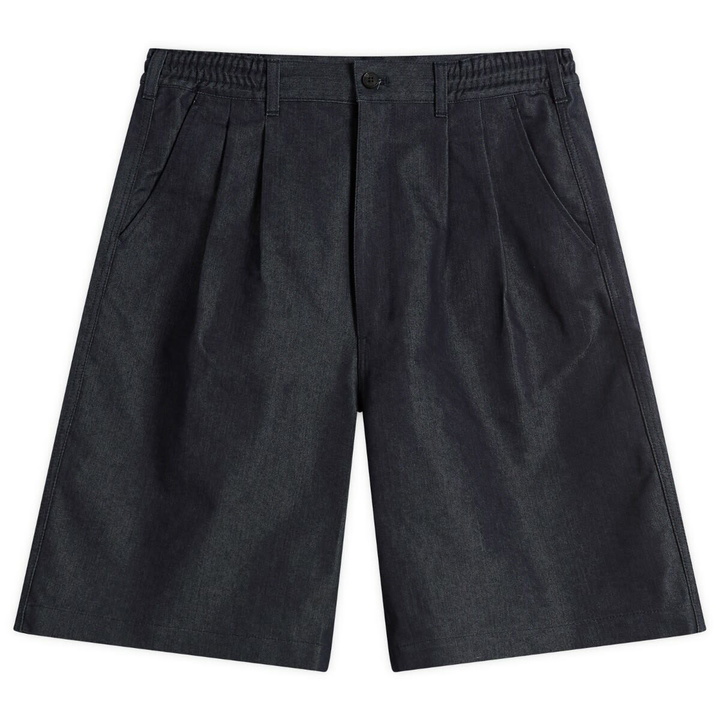 Photo: Comme des Garçons Homme Men's Denim Shorts in Navy White