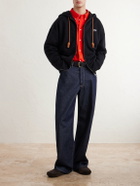 LOEWE - Anagram-Embroidered Cotton-Jersey Zip-Up Hoodie - Black