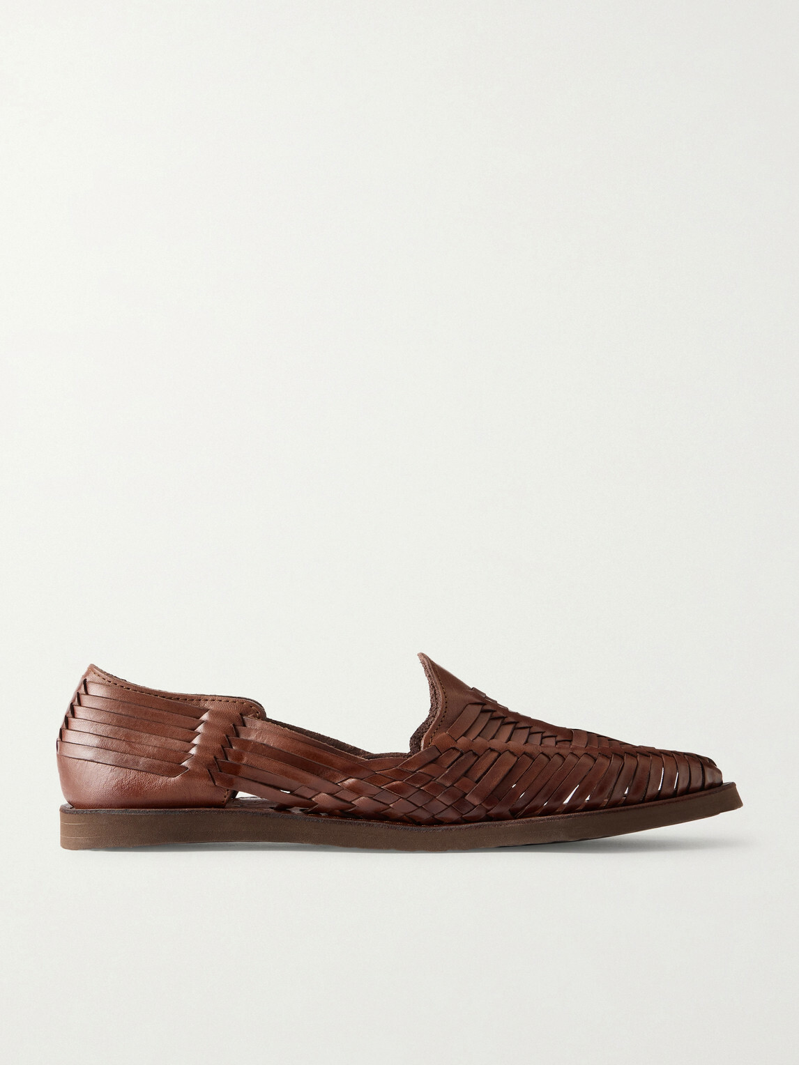 Yuketen - Alejandro Woven Leather Huarache Sandals - Brown