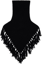 The Letters Black Fringe Neck Warmer