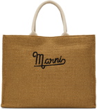 Marni Tan Raffia Summer Shopping Tote