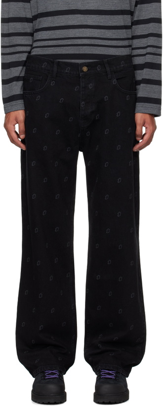 Photo: Robyn Lynch Black Laser Etched Eire Motif Jeans