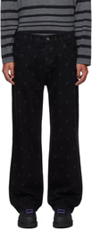 Robyn Lynch Black Laser Etched Eire Motif Jeans