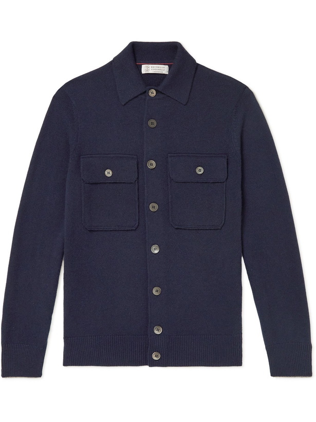 Photo: BRUNELLO CUCINELLI - Cashmere Cardigan - Blue