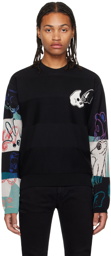 PS by Paul Smith Black Embroidered Sweater