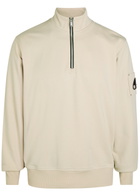 Moose Knuckles Hartsfield Half-zip Cotton Sweatshirt Ecru