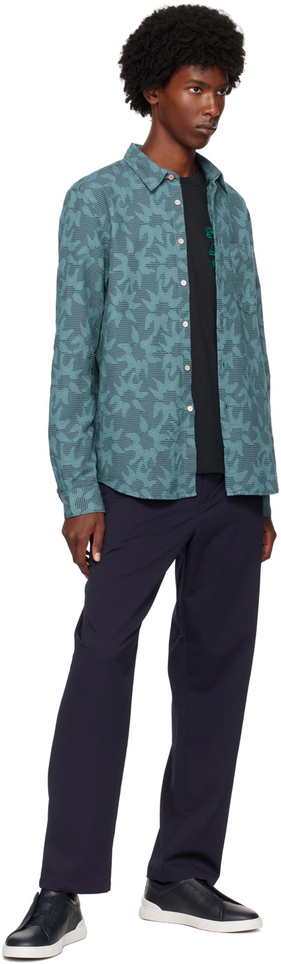 PS by Paul Smith Blue Patterned Shirt