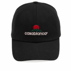 Casablanca Men's Montagne Embroidered Patch Cap in Black 