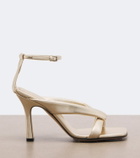 Bottega Veneta Riva metallic leather sandals