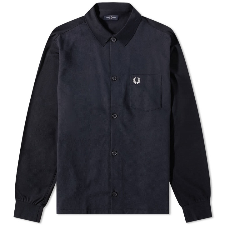 Photo: Fred Perry Men's Pique Panel Shirt in Navy